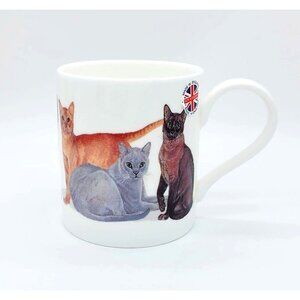 VERY RARE Roy Kirkham ‘Cat Lovers’ Tea Coffee Mug featuring 8 Cats 12oz